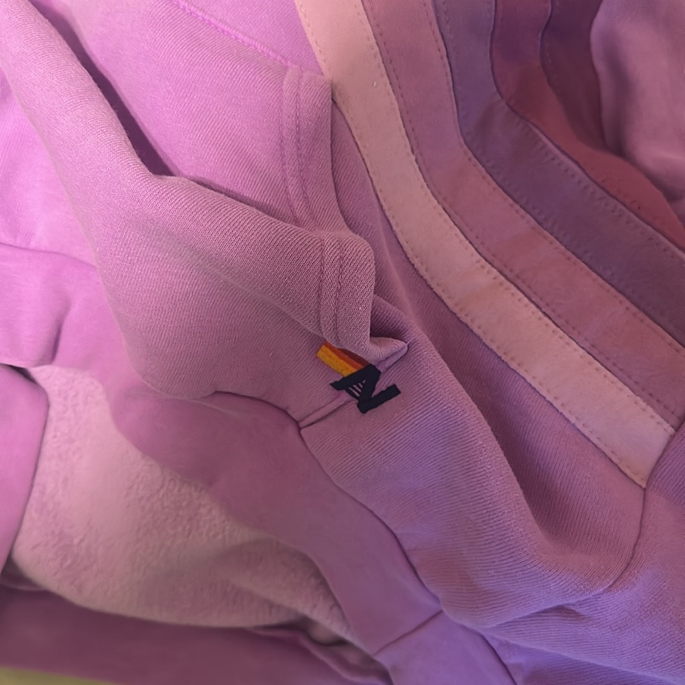 Aviator Nation Lavender Hoodie with Stripes - Picture 5 of 6